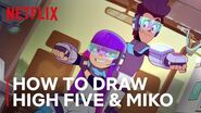 How to Draw High Five & Miko from Glitch Techs Netflix Futures