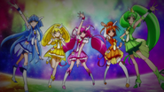 "Shining bright! Here comes the Glitter Force!"