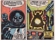 Comic Panel from 1977 promotional comic featuring the Knight of Darkness and his Shadow Warriors