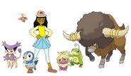 Marmalade's Pokemon Team (credit to DanteDT34 from DeviantArt for the Pokemon Trainer base).