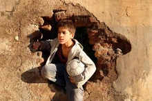 Enrique with a football.