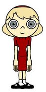 Cherry in bitstrip form(human 2 with no lips)