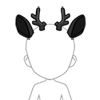 Black Reindeer Ears