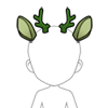 Green Reindeer Ears