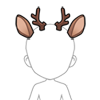 Brown Reindeer Ears