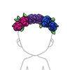Bi Pride Flower Crown