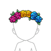 Pan Pride Flower Crown