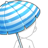 Blue Beach Umbrella