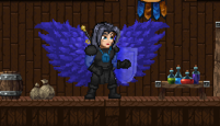 A player wearing wings