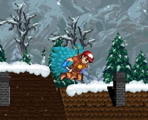 A player gliding in the air