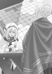 Priestess and The Húsfreya play "Hnefatafl"