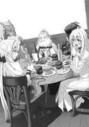 Volume 7: Dwarf Shaman spits fire wine in surprise as High Elf Archer announces a marriage