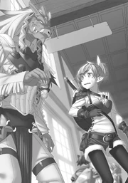 Lizard Priest gives Rhea Fighter advice