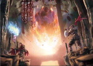 As Goblin Slayer battles the Fire Goblin, the Girl slays the Fire Spirit