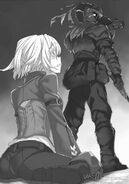 Goblin Slayer declares to Noble Fencer that he'll retrieve her sword