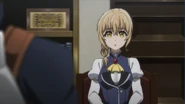 Episode 1: Knowing what will befall them, Guild Girl gazes sadly at the new adventurers