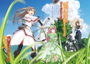 Apprentice Cleric and Druid Girl practice throwing slings