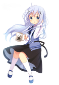 Kafuu chino render by poppyoreos-d7zaxha