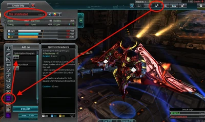 You can simply switch between menus by using the tabs at the top-right of the screen. Then equip each one of your 2 Add-On abilities.