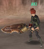 Screenshot of Aki as Avatar Card NPC in God Eater Burst.
