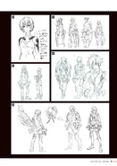 Early Rough Sketches of the Protags from God Eater 3 Visual Artworks