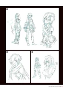 Early Rough Sketches of the Protags from God Eater 3 Visual Artworks