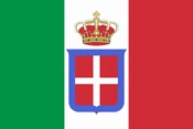 Flag of the Kingdom of Italy (1861-1946).