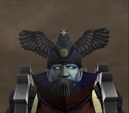 Dr. Ion's snazzy new hat, with his crow incorporated into it.