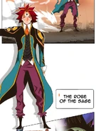 Okhwang (in Dante's body) wearing Robe of the Sage