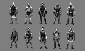 Diferentes diseños conceptuales para los Soldados de Creta.