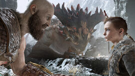 Kratos y Atreus ante Hraezlyr