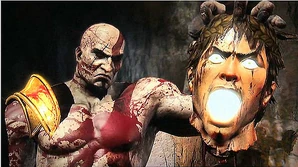 Helios' severed head.