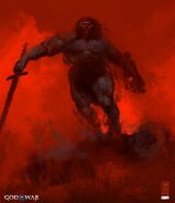 Arte conceptual descartado de Surtr (III).