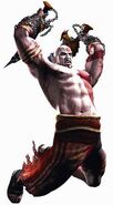 Kratos leaping