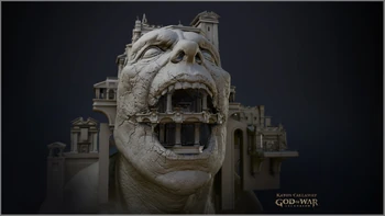 Modelo 3D sin texturas de la cabeza de Egeón (I).