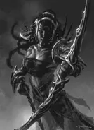 Concept art of Artemis in God of War Ascension.