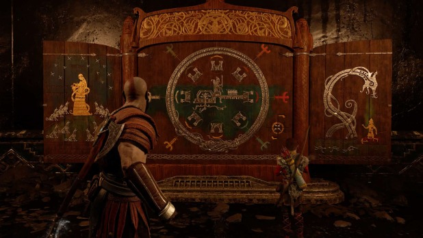 Has anyone deciphered the meaning of the broken Jotnar Shrine with