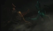 Ouranos (Left) in the beginning of God of War: Ascension, as one of the "Primordials".