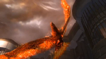 El Fénix siendo liberado.