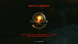 The Boots of Hermes in God of War III.
