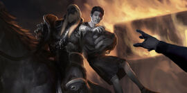 Ares secuestrando a Deimos.