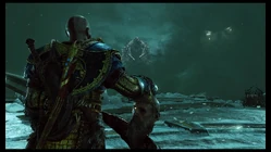 Kratos encounters an illusion of his father in Helheim