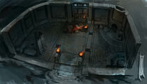 Diseño conceptual del interior del Hogar de la Infancia de Kratos.