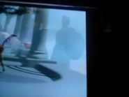 The silhouette of the fifth statue