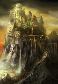 Diseño conceptual del Monte Olimpo para God of War III (I).
