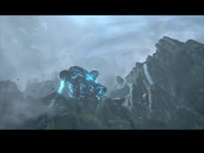 Oceanus climbing Mount Olympus.