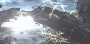 Zeus striking down Gaia