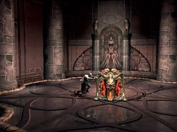 Kratos empujando la Caja de Pandora