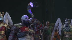 Kratos Brings Heimdall's Horn GOD OF WAR RAGNAROK Heimdall's Horn