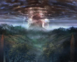 Diseño conceptual del interior de la Isla de la Creación.